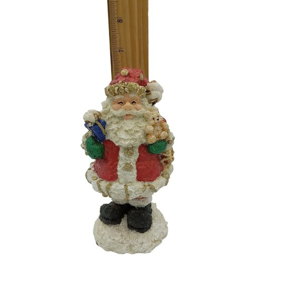 Vintage Glitter Santa On a Spring Wiggles and Dances When Touched - Picture 7 of 8